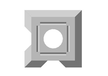 Основание столба угловое двойное